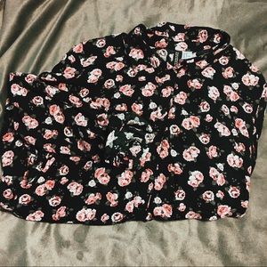 H&M Rose Button Up Shirt
